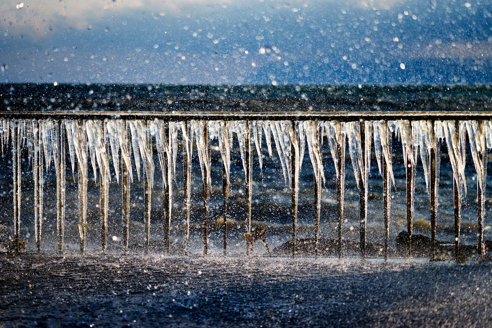 ice cold | barrier frozen by the wind